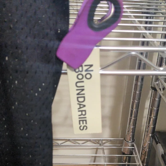 No Boundaries Black Tank Top with White Edging - Picture 2 of 5